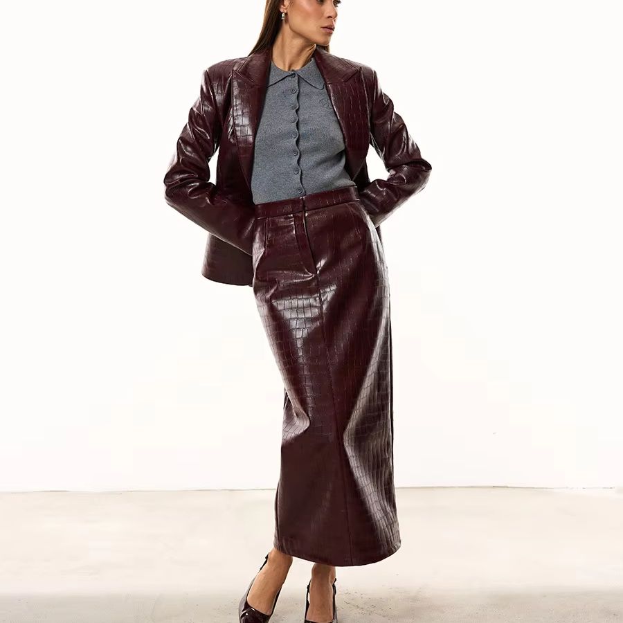 Women Formal Wear Set - Damski dwuczęściowy garnitur IG w kolorze