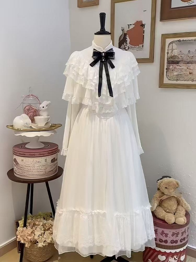 Women Formal Wear Winter - Japońska sukienka maxi z krótkim rękawem,