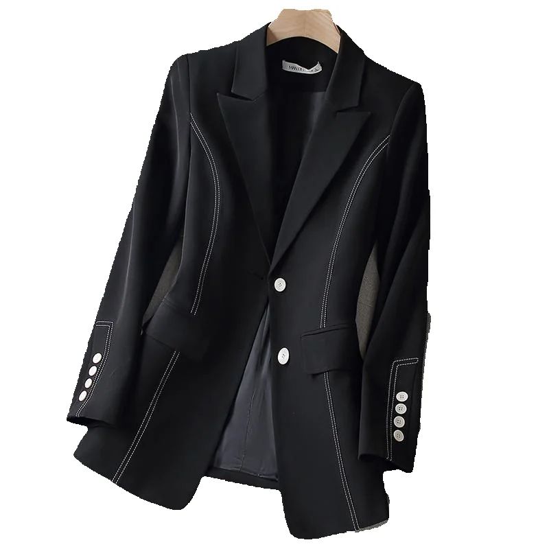 Women Formal Wear Black And White - Nowa Modna Damska Elegancka Marynarka Biała
