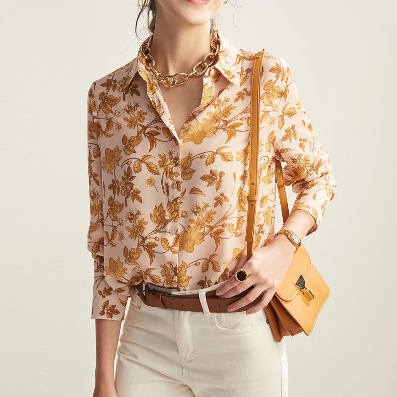 Silk Blouse Button - Wysokiej jakości koszula damska 100% jedwabna