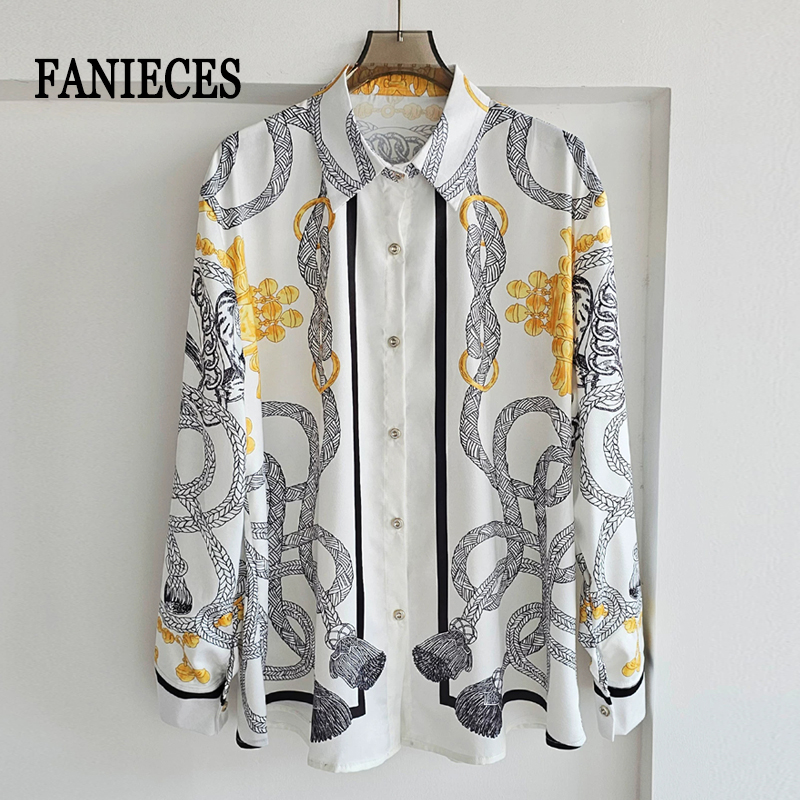 Silk Blouse Button - Damska satynowa koszula S-4XL, letnia, z