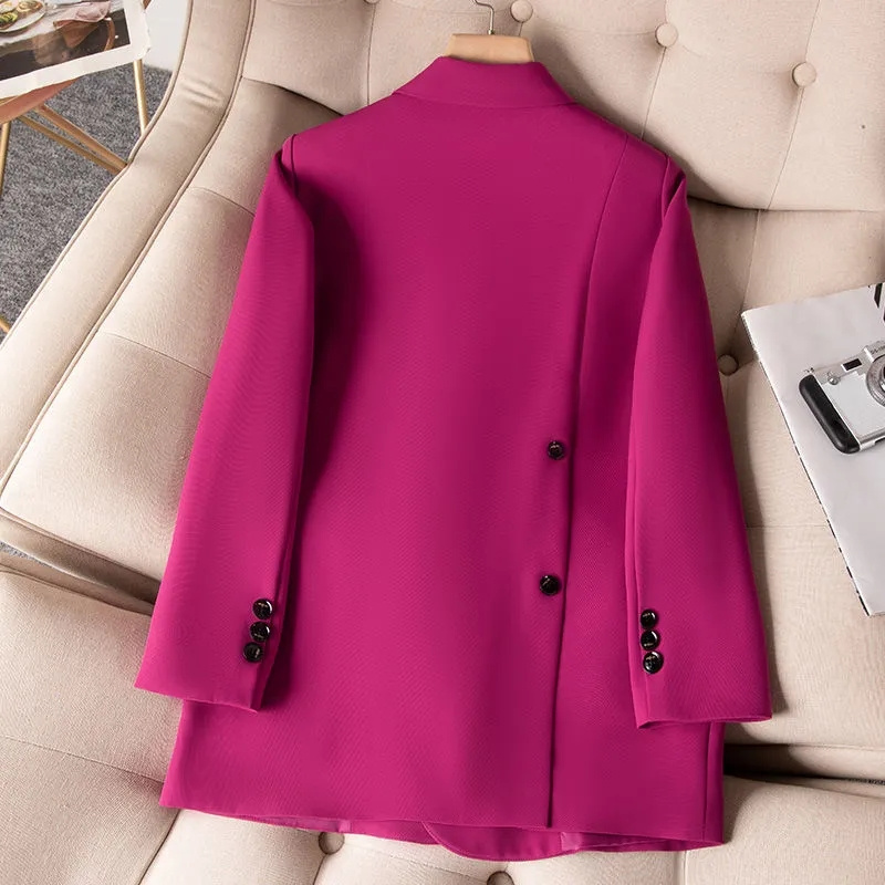 Women Formal Wear Winter - Damskie formalne marynarki 2023 nowe różane