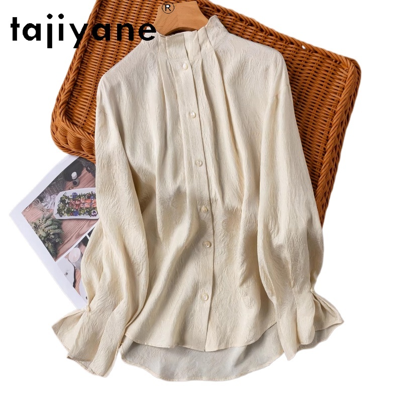 TAJIYANE 100% Naturalna Jedwab – Silk Blouse Button recenzja i cena