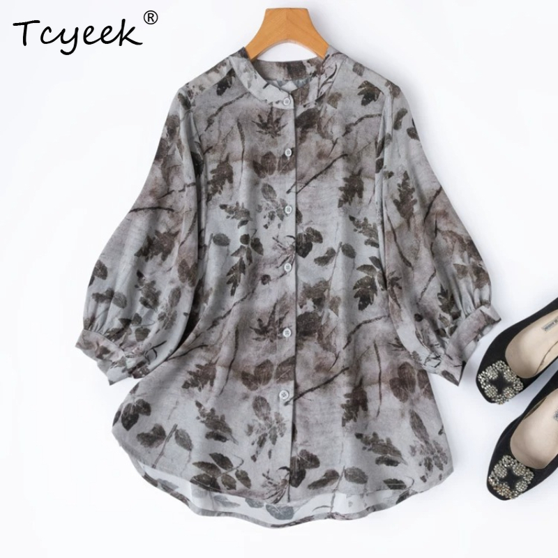 Tcyeek 100% Jedwabne Bluzki Da – Silk Blouse Button recenzja i cena