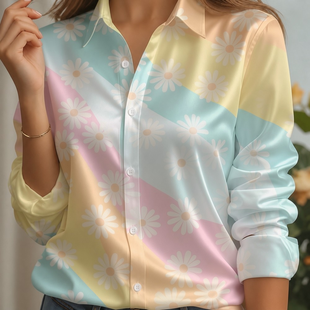 Damska satynowa koszula z klap – Silk Blouse Button recenzja i cena