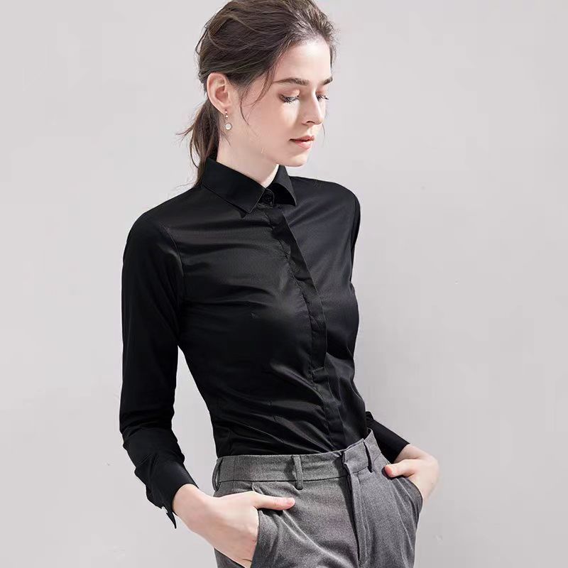 Letnia czarna koszula z krótki – Women Formal Wear Black And White recenzja i cena