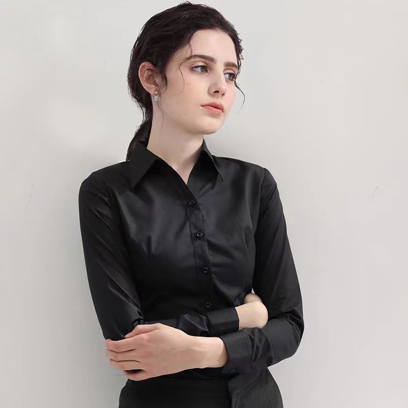 Letnia czarna koszula z krótki – Women Formal Wear Black And White recenzja i cena