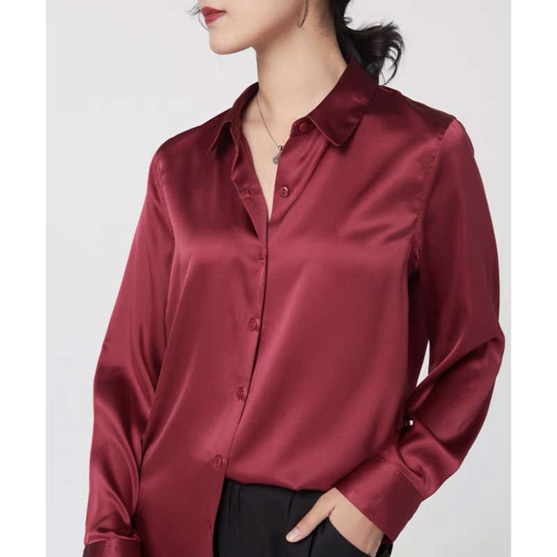 Eleganckie satynowe bluzki z d – Silk Blouse Button recenzja i cena