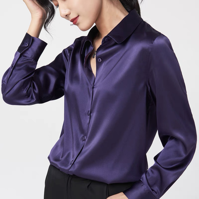 Eleganckie satynowe bluzki z d – Silk Blouse Button recenzja i cena