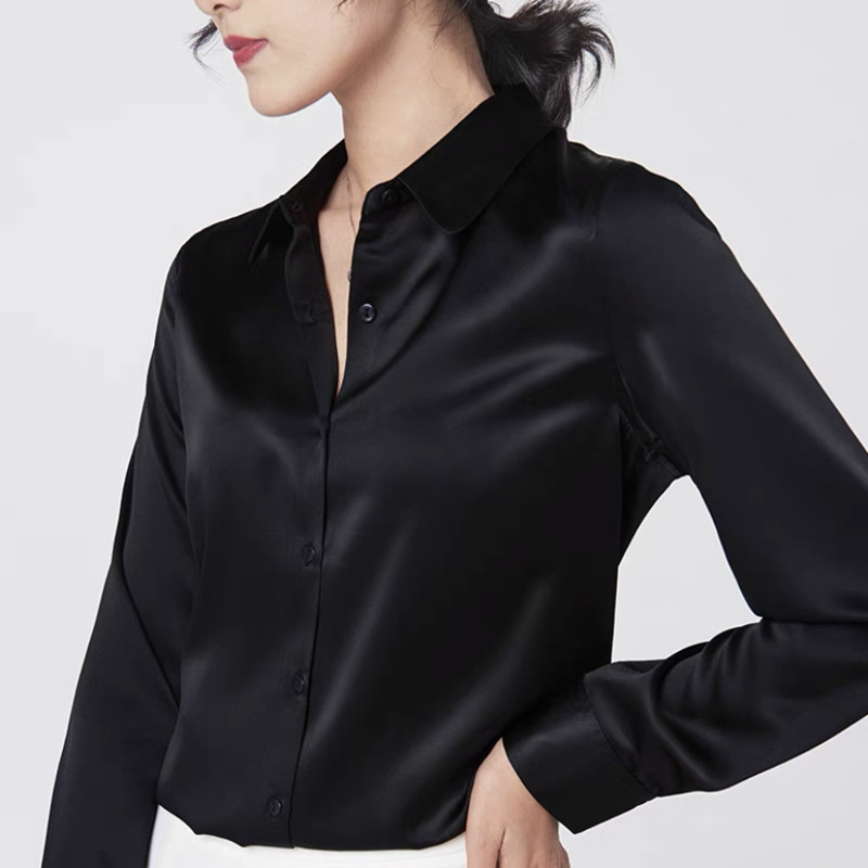 Eleganckie satynowe bluzki z d – Silk Blouse Button recenzja i cena