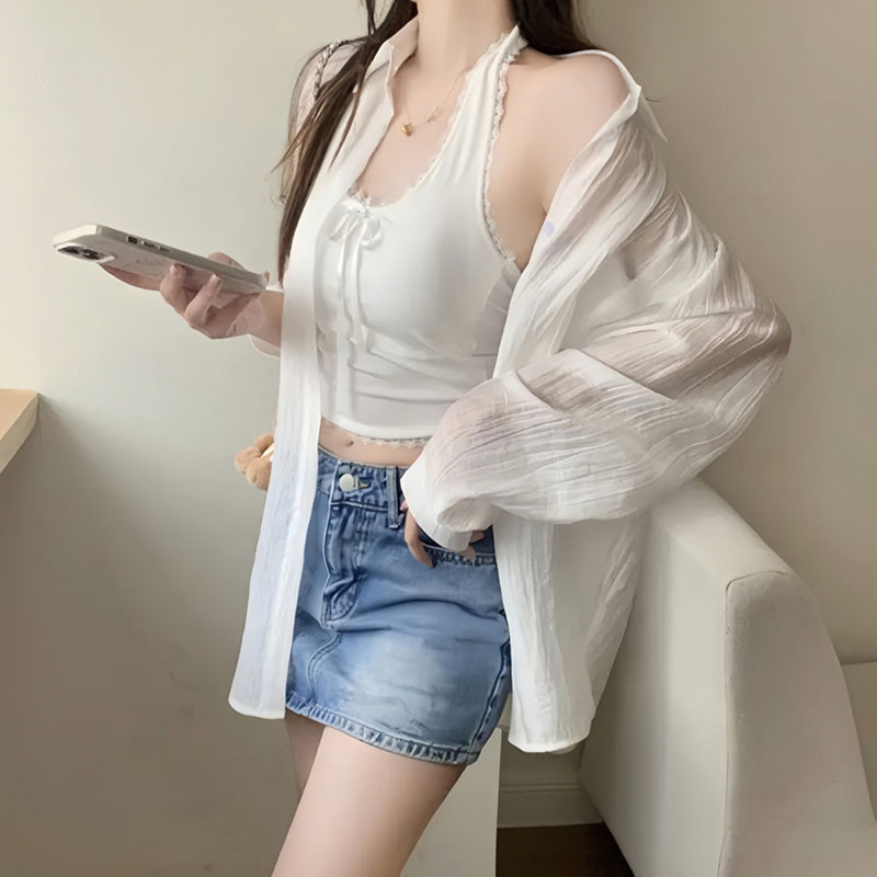 Luźne damskie bluzki na lato 2 – Silk Blouse Button recenzja i cena