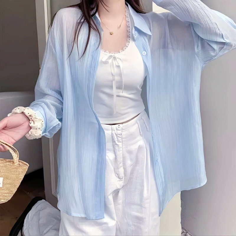Luźne damskie bluzki na lato 2 – Silk Blouse Button recenzja i cena