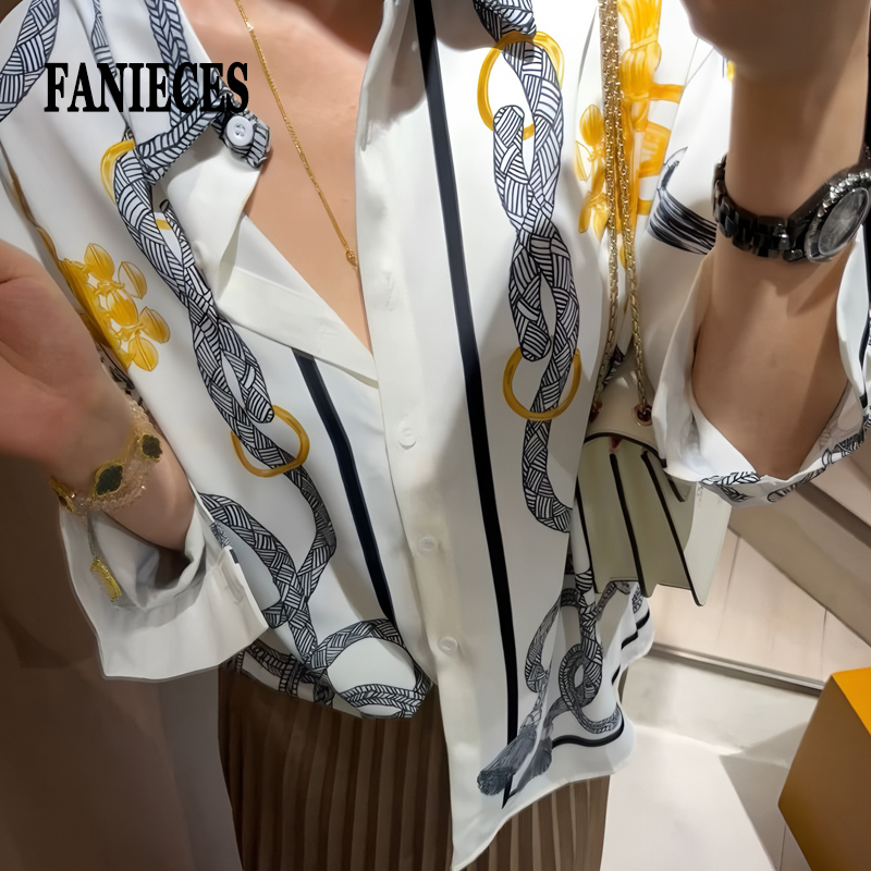 Damska satynowa koszula S-4XL, – Silk Blouse Button recenzja i cena