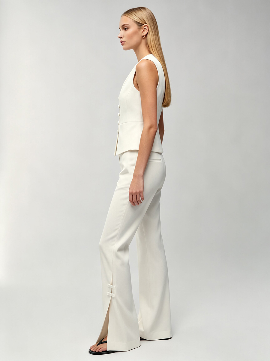 Damski biały komplet: eleganck – Women Formal Wear Set recenzja i cena