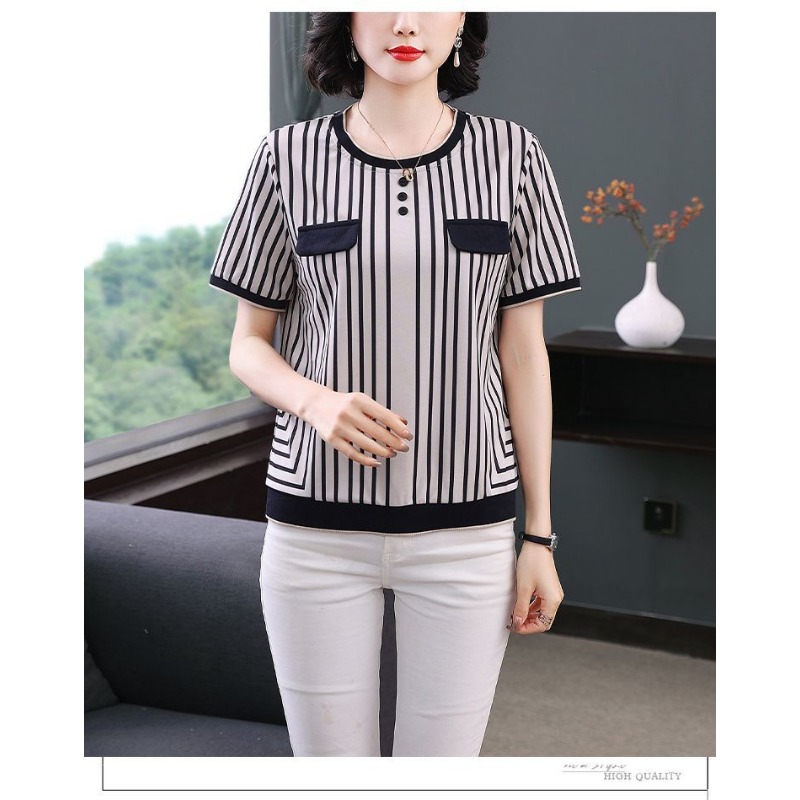 Damska koszulka z krótkim ręka – Silk Blouse Button recenzja i cena