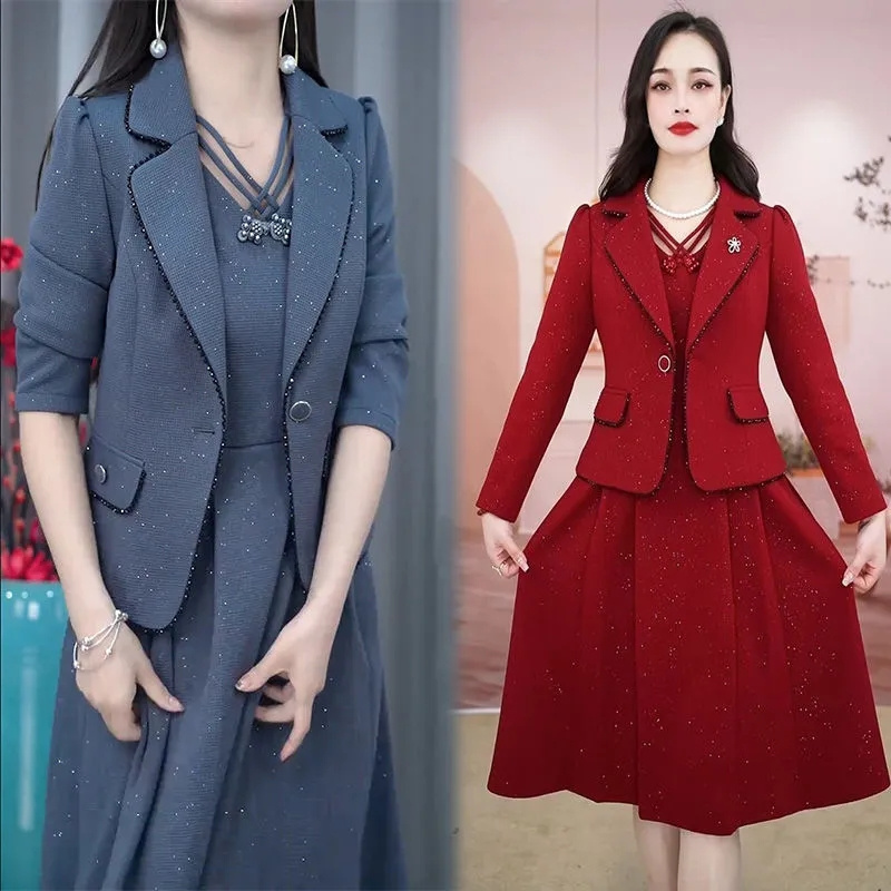 Kobiece sukienki w średnim wie – Women Formal Wear Set recenzja i cena