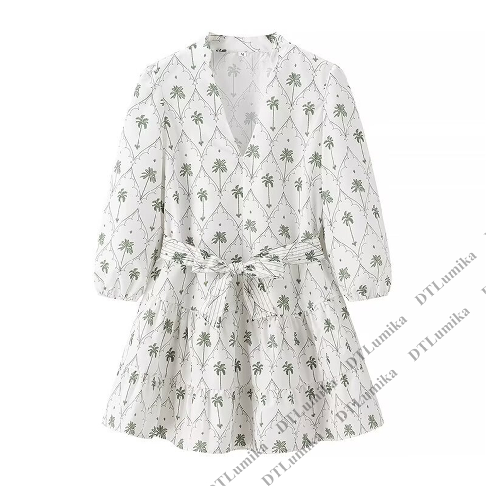 Sukienka z nadrukiem palm DTLu – Women'S Formal Resort Wear recenzja i cena