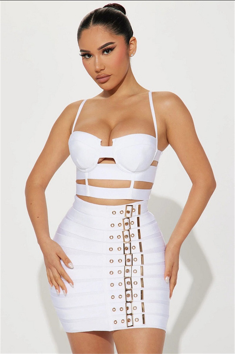 Czarno-biała sukienka bandażow – Women Formal Wear Black And White recenzja i cena
